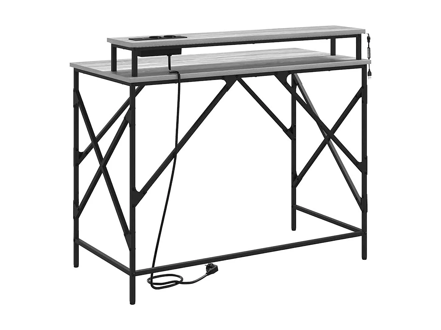 Bureau Sonoma gris 100 x 50 x 86.5 cm Bois d'ingénierie