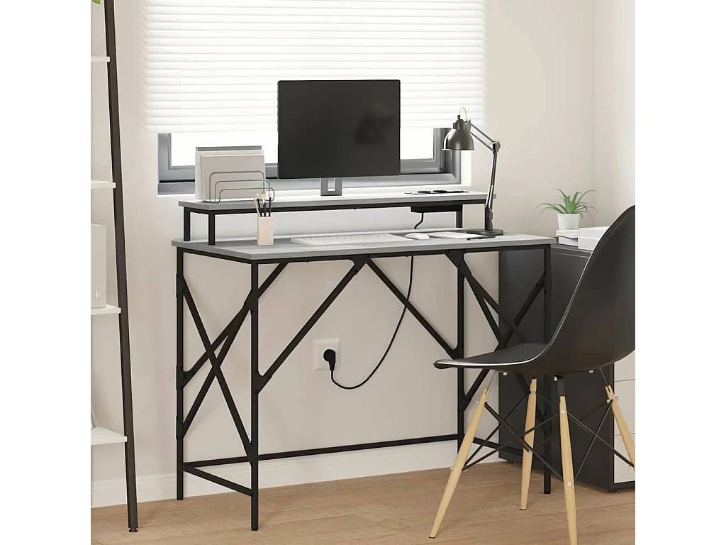 Scrivania Sonoma Grey 100 x 50 x 86,5 cm in legno ingegnerizzato