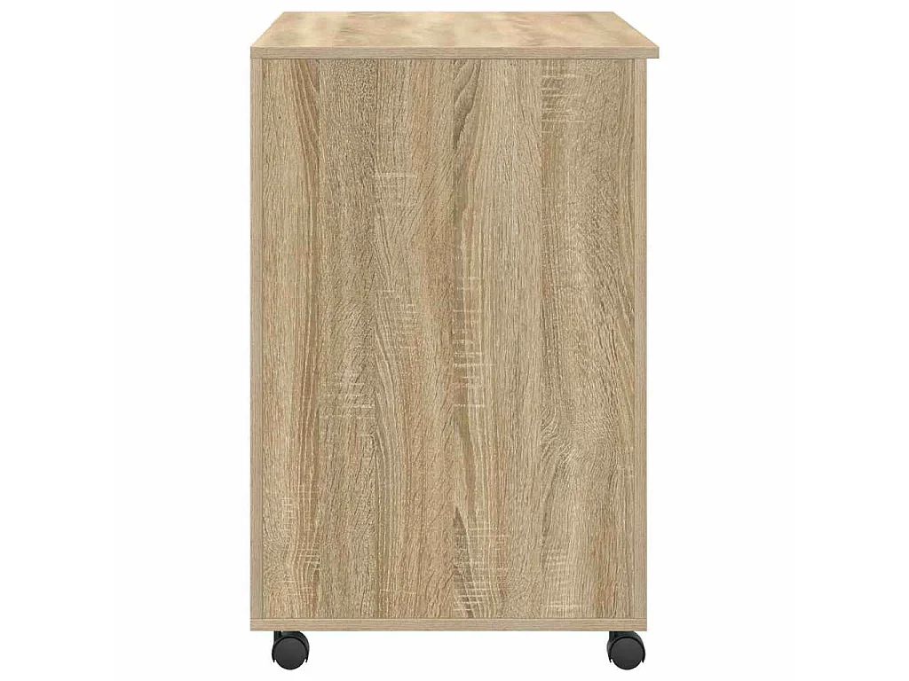 Schreibtisch mit Rollen und Schublade Sonoma Eiche 91 x 50 x 77 cm