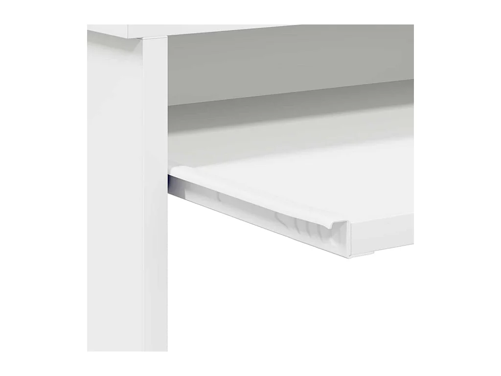 Bureau avec Rangement avec étagère Blanc 120.5 x 44 x 88.5 cm