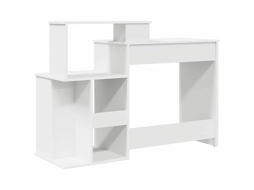 Scrivania con contenitore con ripiano bianco 120,5 x 44 x 88,5 cm