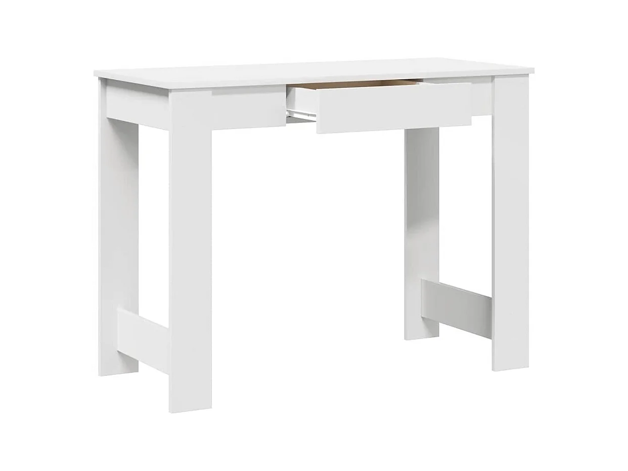 Bureau blanc 100x45x75 cm bois d'ingénierie