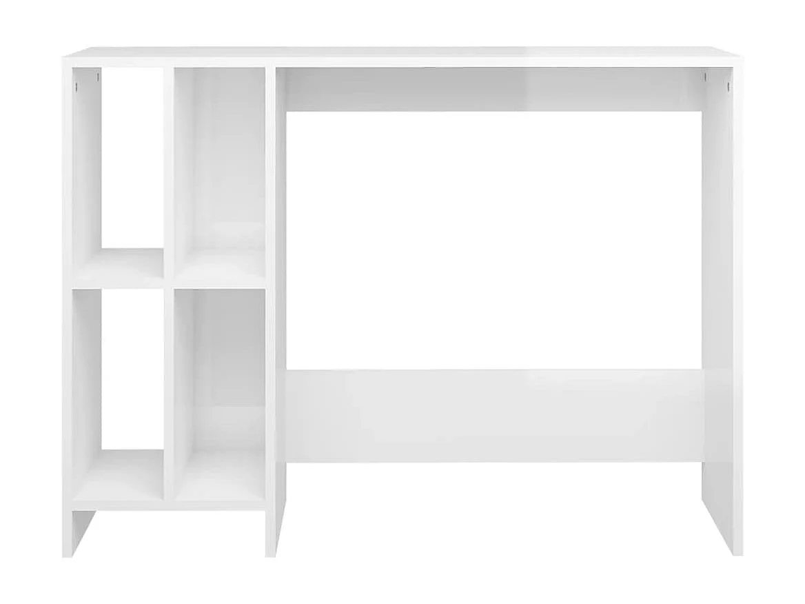 Scrivania per laptop in legno ingegnerizzato bianco lucido