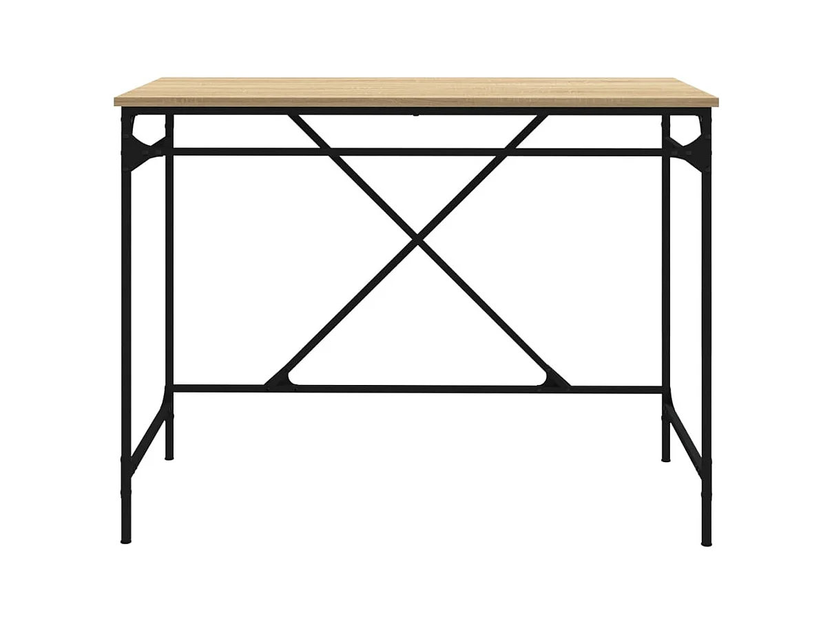 Sonoma eiken bureau 100x50x75 cm bewerkt hout en ijzer