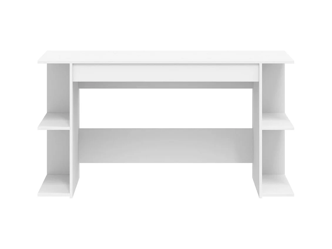 Bureau blanc 140x50x75 cm bois d'ingénierie