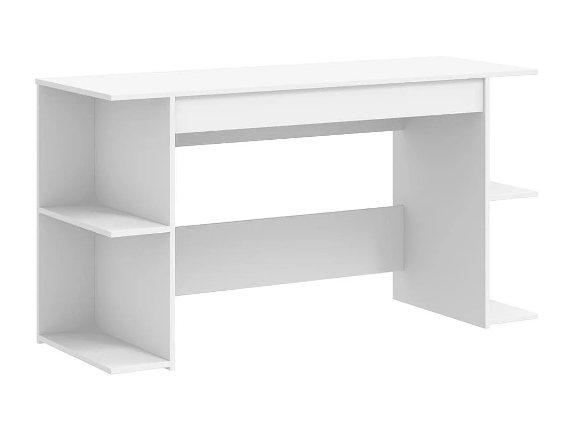Bureau blanc 140x50x75 cm bois d'ingénierie