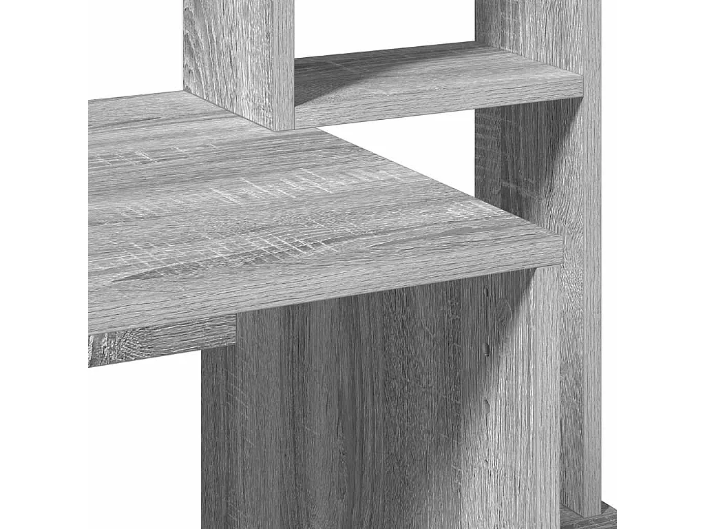 Bureau avec étagères sonoma gris 100x45x140cm bois d'ingénierie