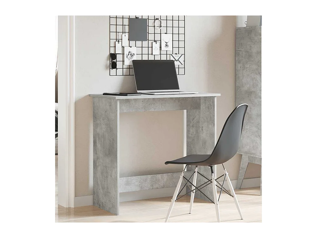 Bureau Gris béton 80x40x75 cm Aggloméré