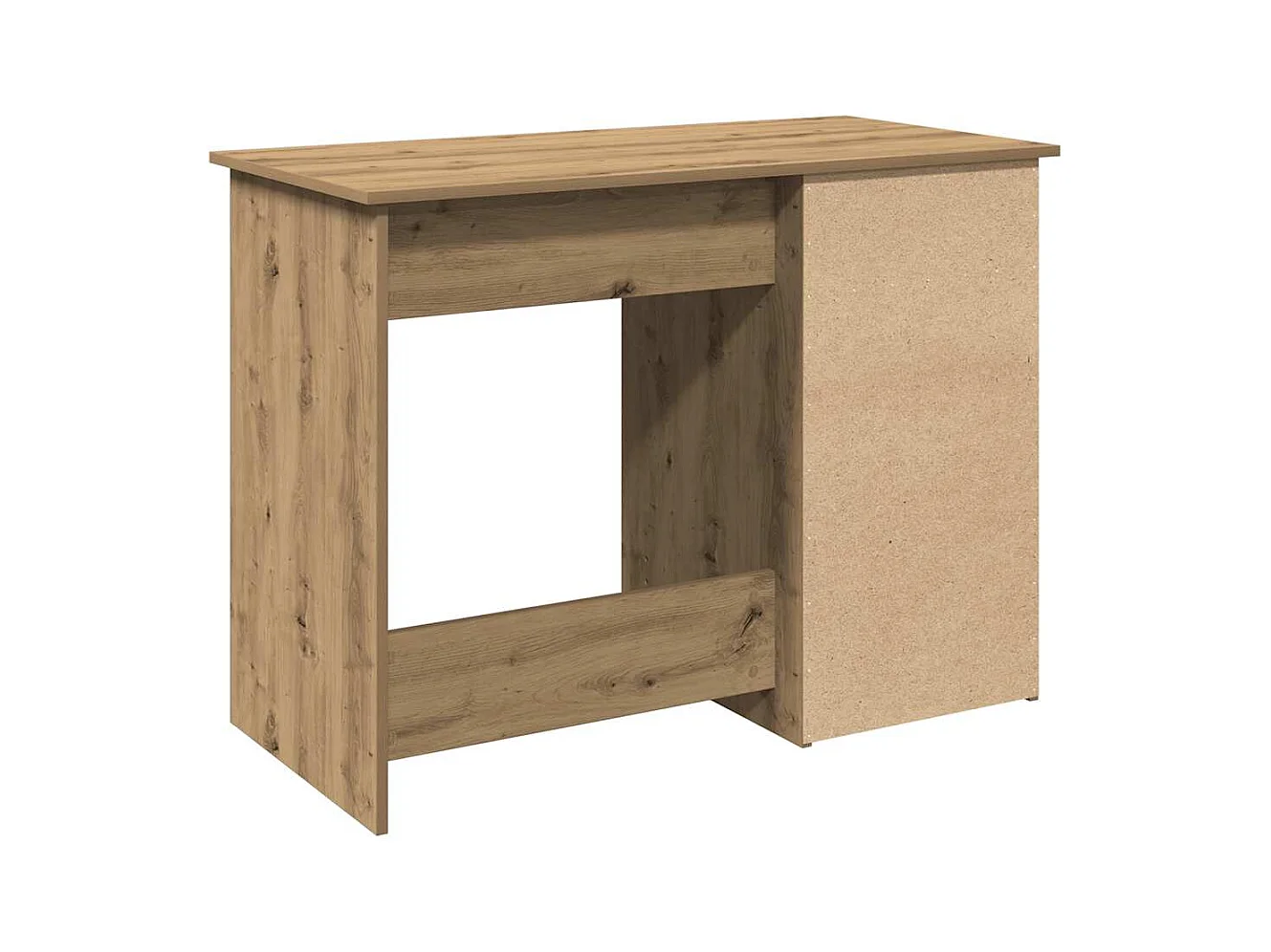 Bureau chêne artisanal 102x50x75 cm bois d'ingénierie