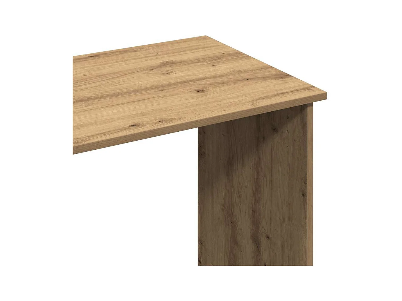 Bureau chêne artisanal 102x50x75 cm bois d'ingénierie