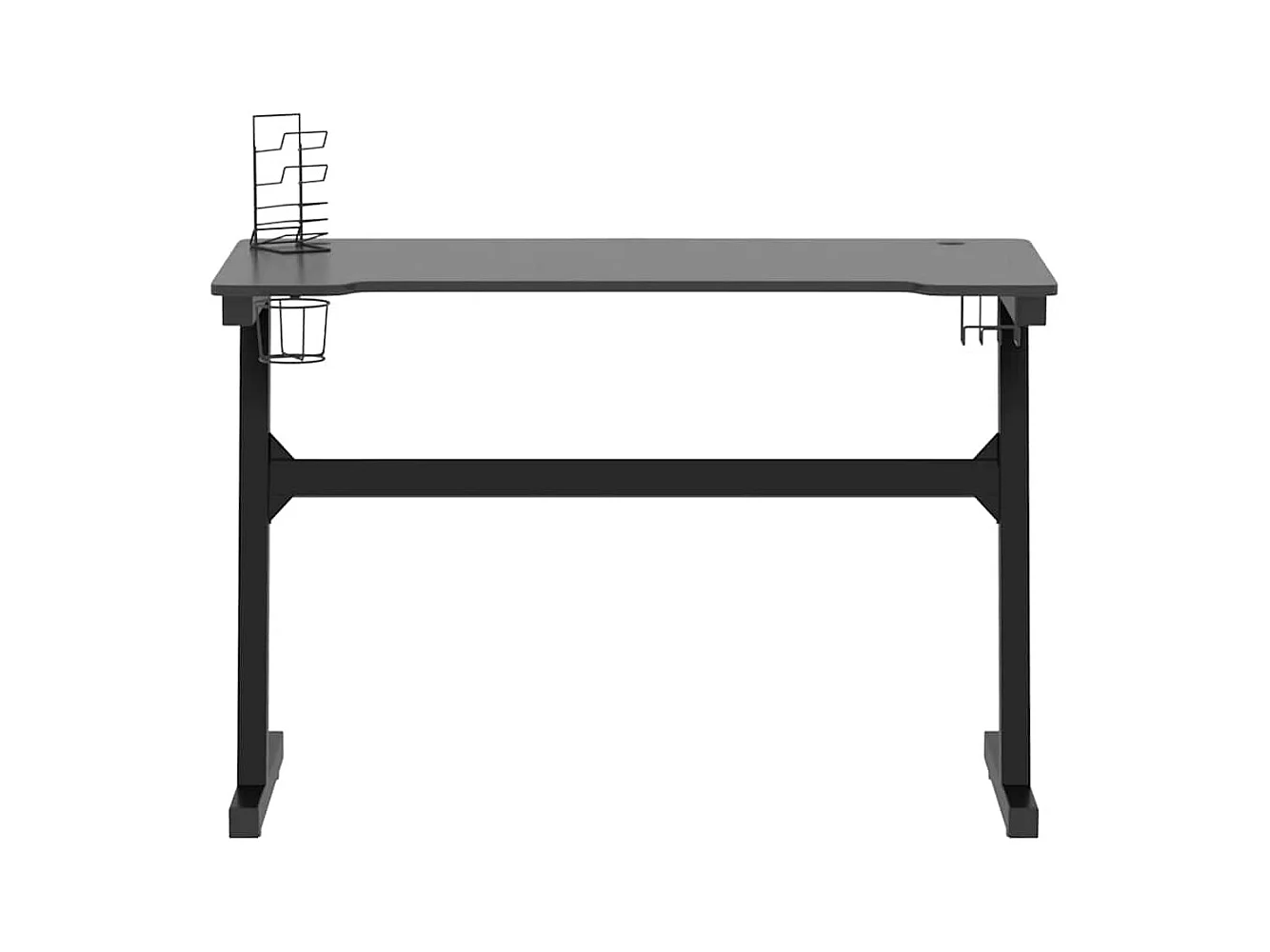 Z-vormig LED gamingbureau zwart 110x60x75 cm