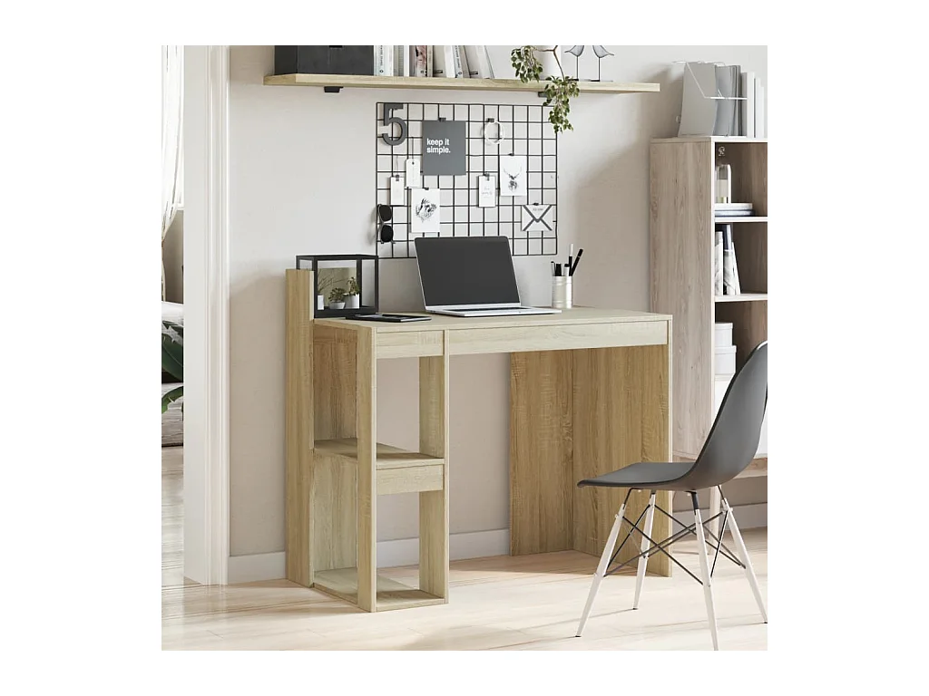 Bureau chêne sonoma 103,5x56,5x94 cm bois d'ingénierie