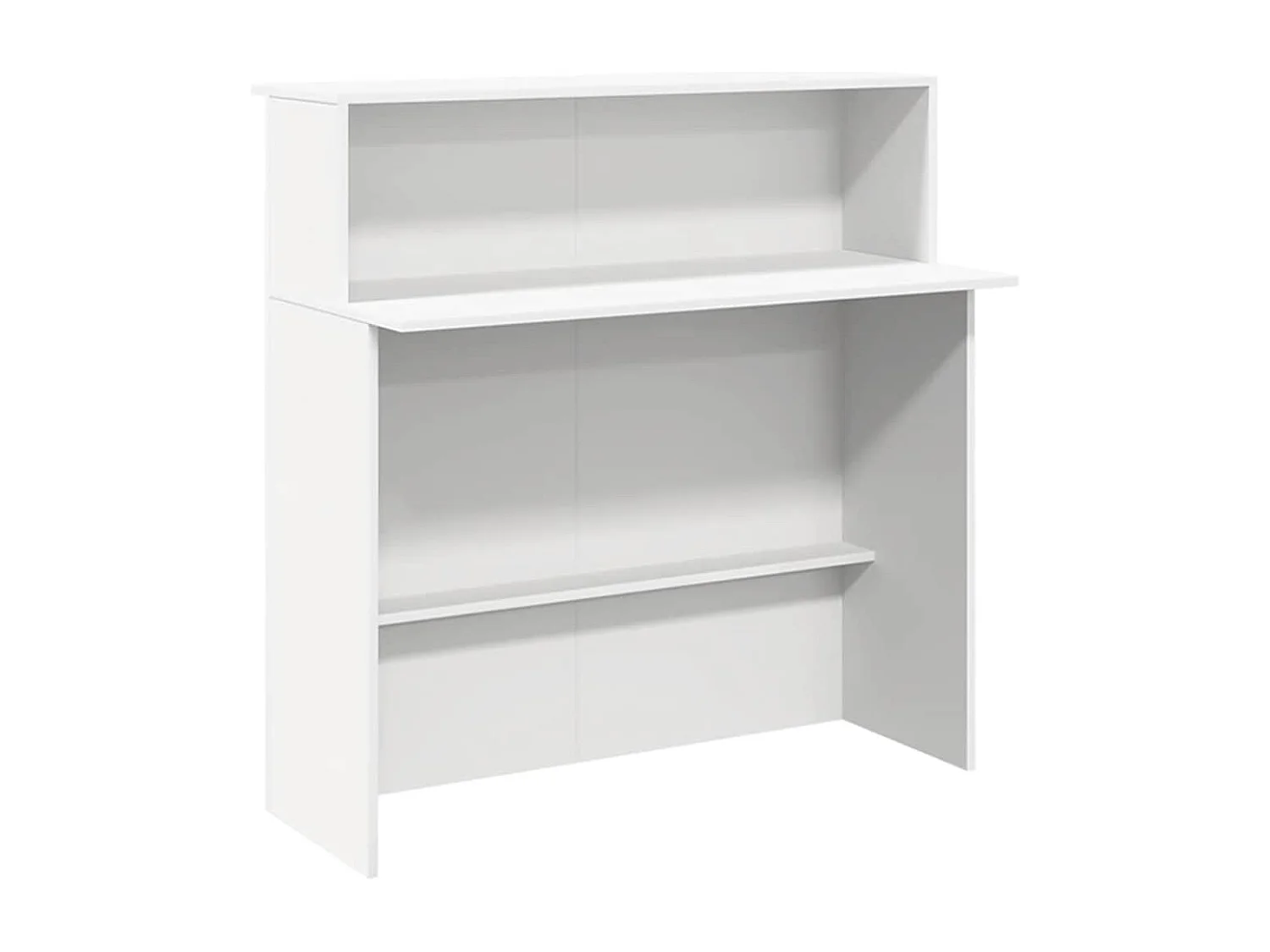 Bureau de réception blanc 200x50x103,5 cm bois d'ingénierie