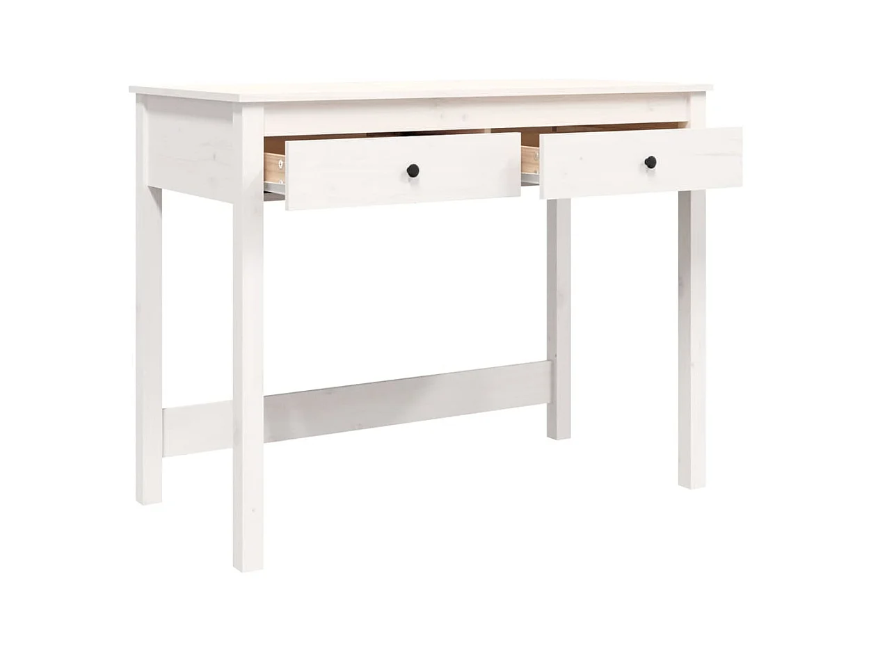 Escritorio con cajones Blanco 100x50x78 cm Madera maciza de pino