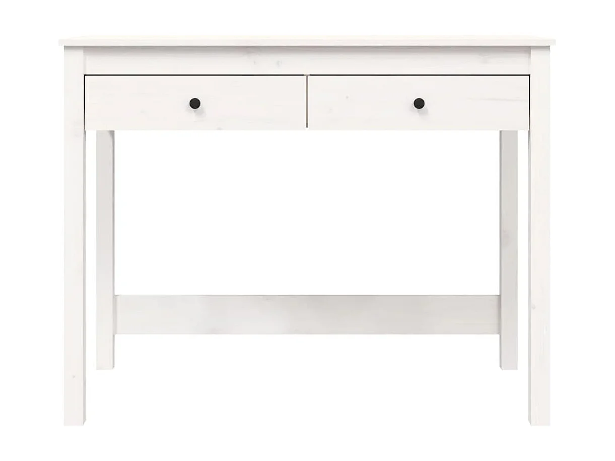 Scrivania con cassetti Bianca 100x50x78 cm Legno massello di pino