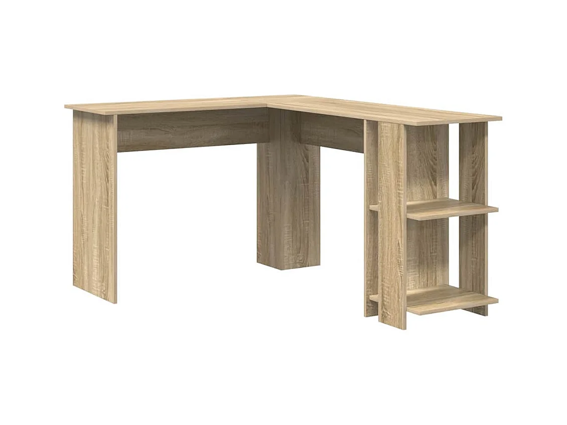 Bureau d'angle avec rangement Chêne sonoma 140 x 113.5 x 75 cm