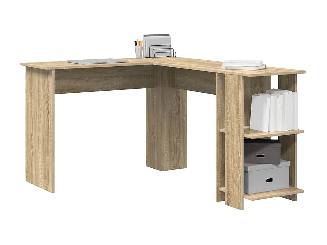 Hoekbureau met opbergruimte Sonoma eiken 140 x 113,5 x 75 cm