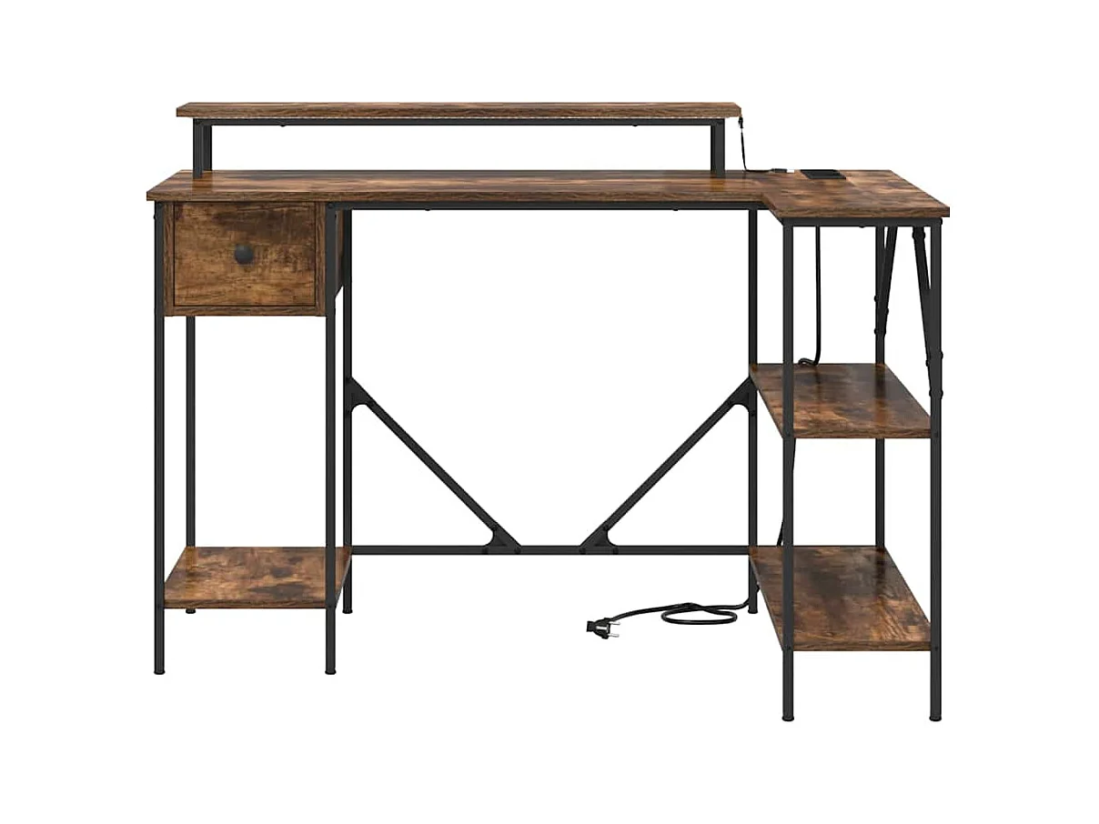 Bureau Chêne fumé 120 x 79 x 86.5 cm Bois d'ingénierie