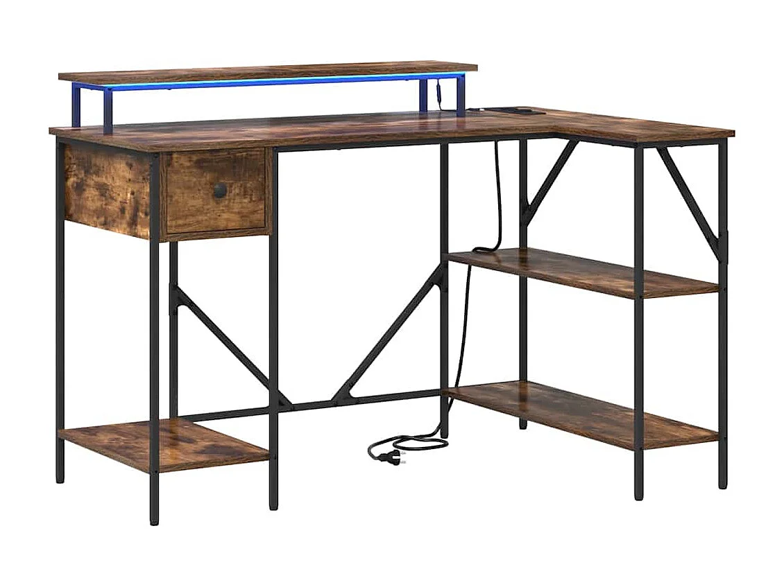 Bureau Chêne fumé 120 x 79 x 86.5 cm Bois d'ingénierie