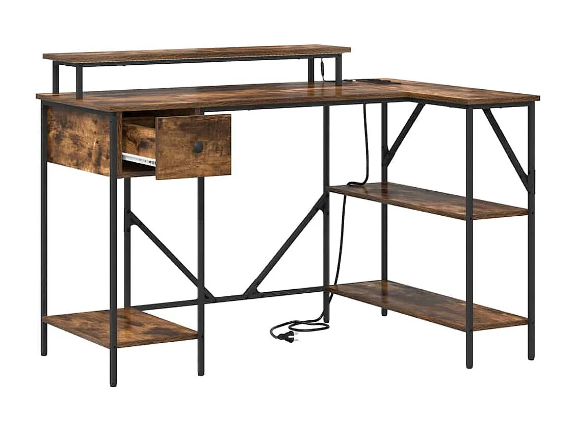 Bureau Chêne fumé 120 x 79 x 86.5 cm Bois d'ingénierie