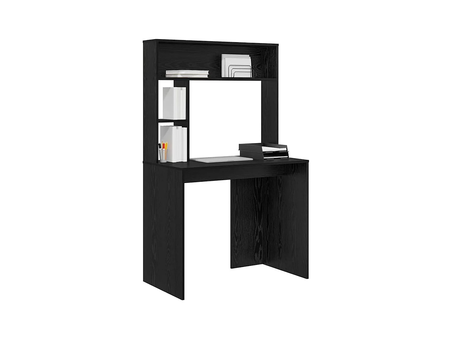 Scrivania in rovere nero 91 x 50 x 149 cm in legno ingegnerizzato