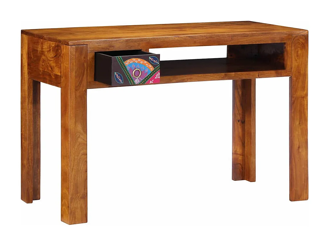 Bureau avec tiroir Marron 110 x 50 x 73 cm Bois d'acacia massif