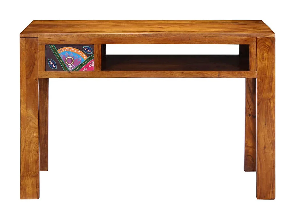 Bureau avec tiroir Marron 110 x 50 x 73 cm Bois d'acacia massif