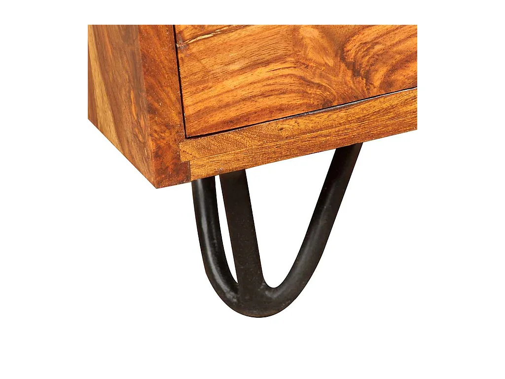 Escritorio con 1 cajón y 1 armario Madera maciza