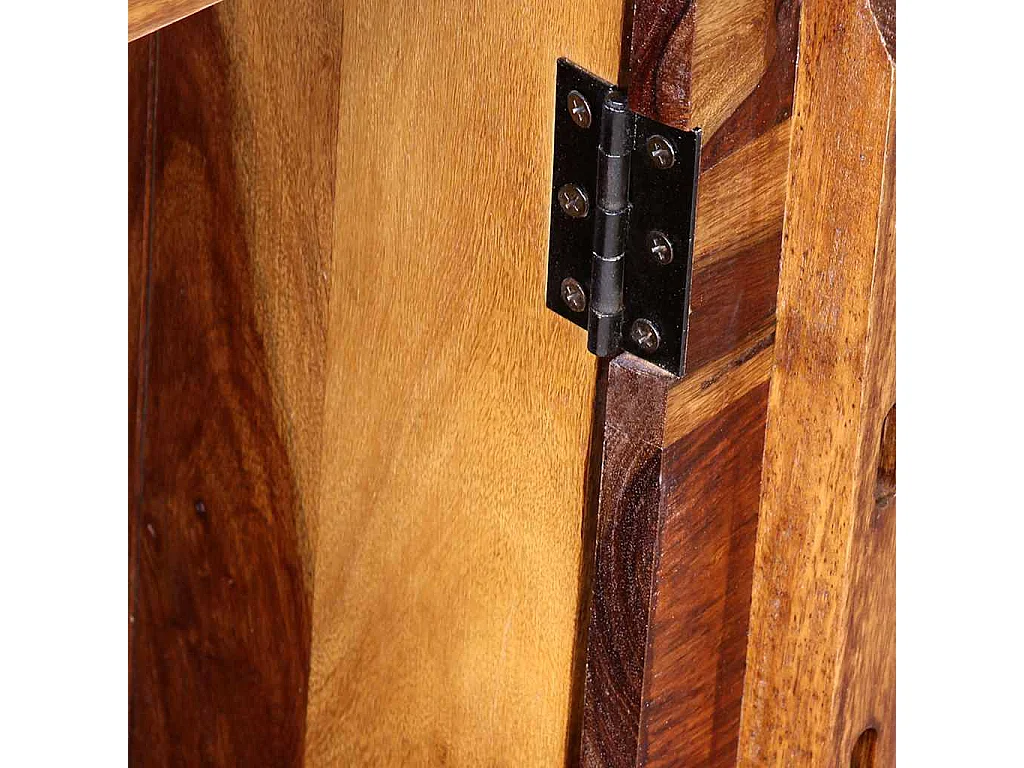 Scrivania con 1 cassetto e 1 mobiletto in legno massello