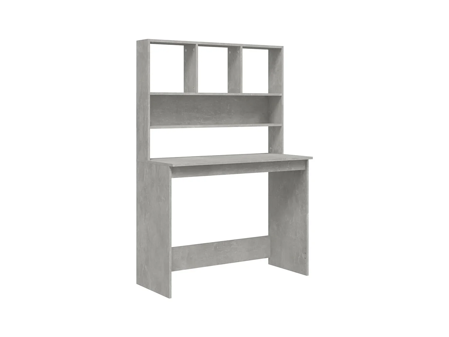 Escritorio con estantes Gris hormigón 102x45x148 cm Madera de ingeniería