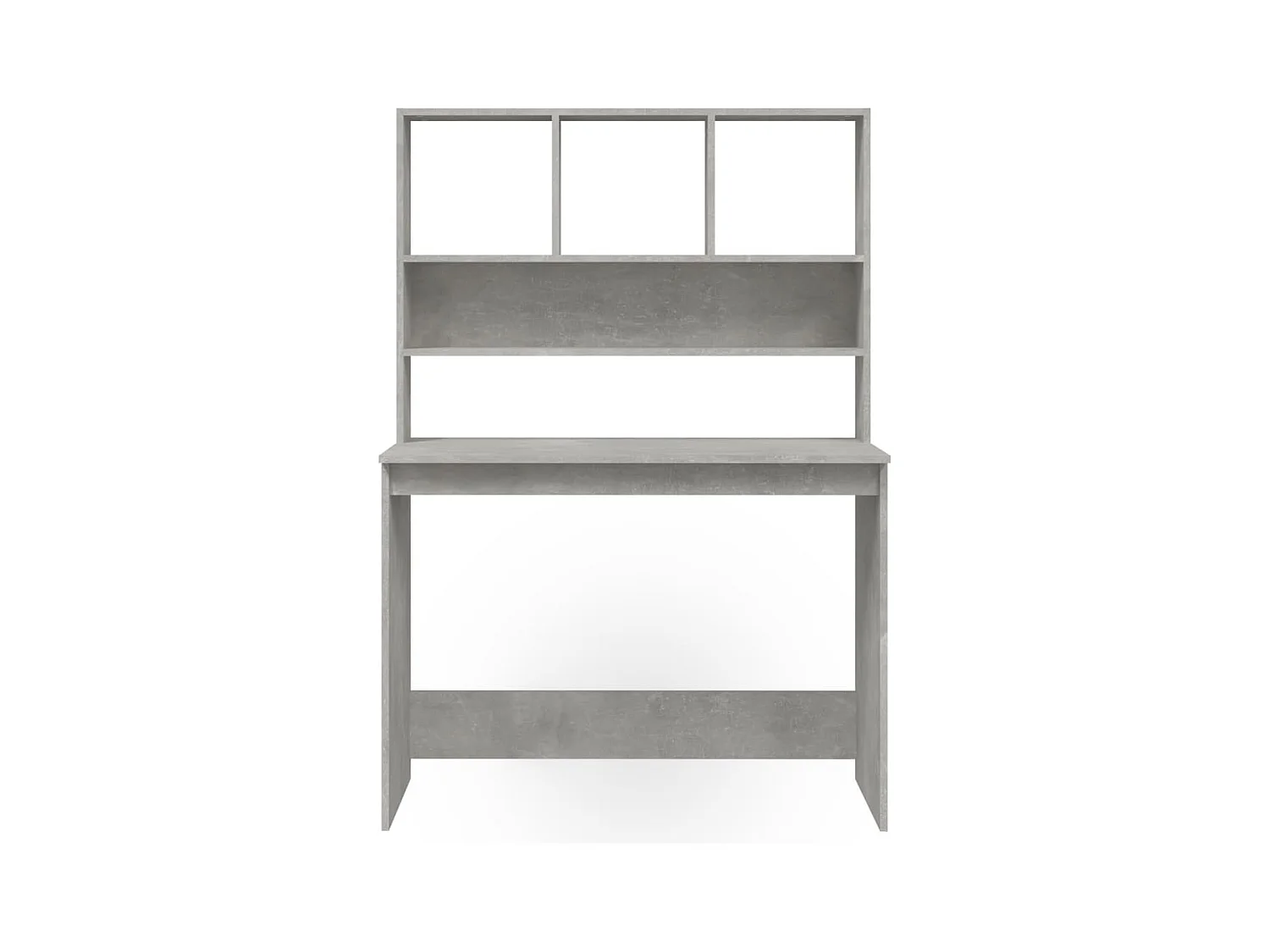Escritorio con estantes Gris hormigón 102x45x148 cm Madera de ingeniería