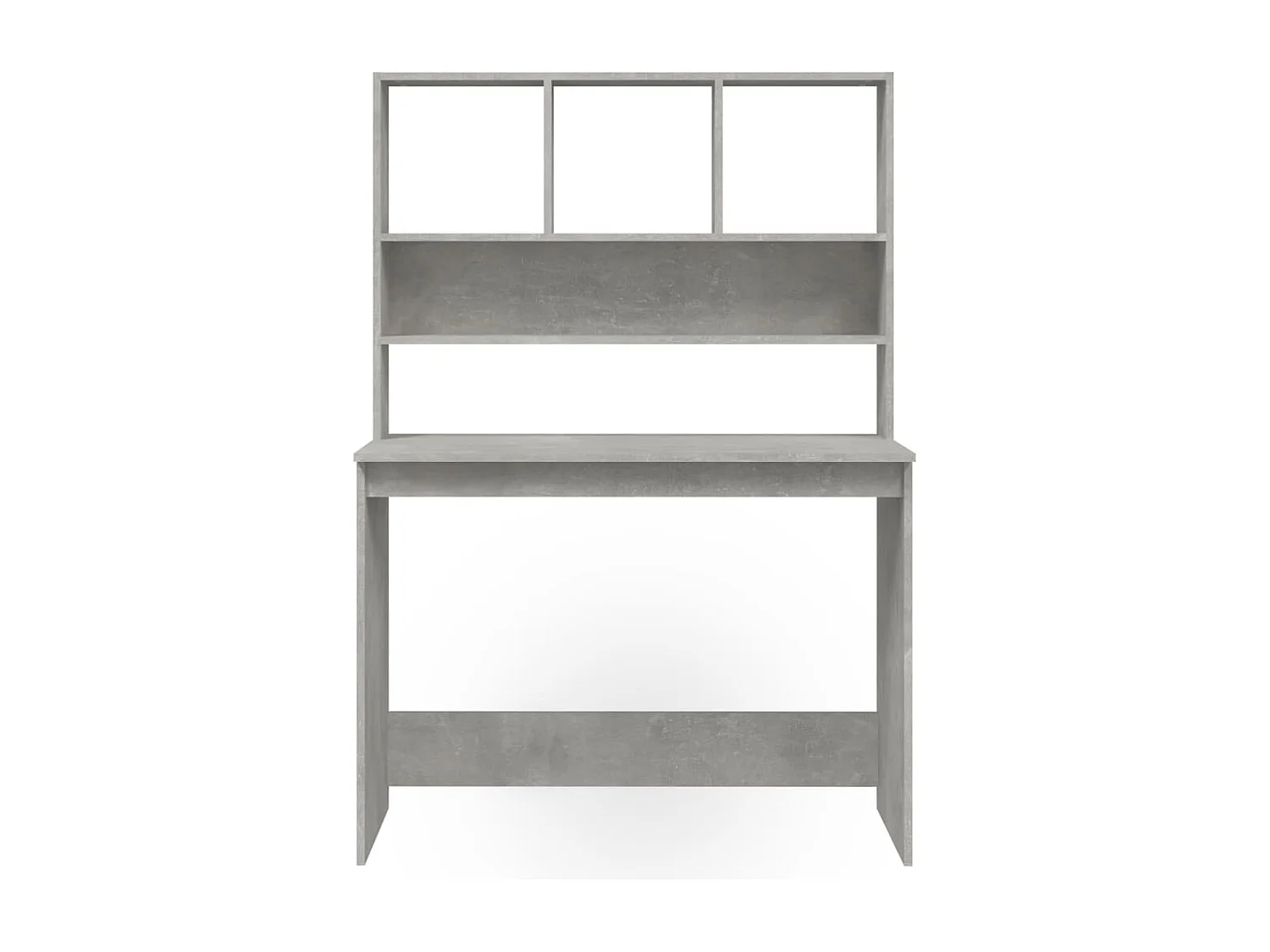 Scrivania con ripiani Grigio cemento 102x45x148 cm Legno ingegnerizzato