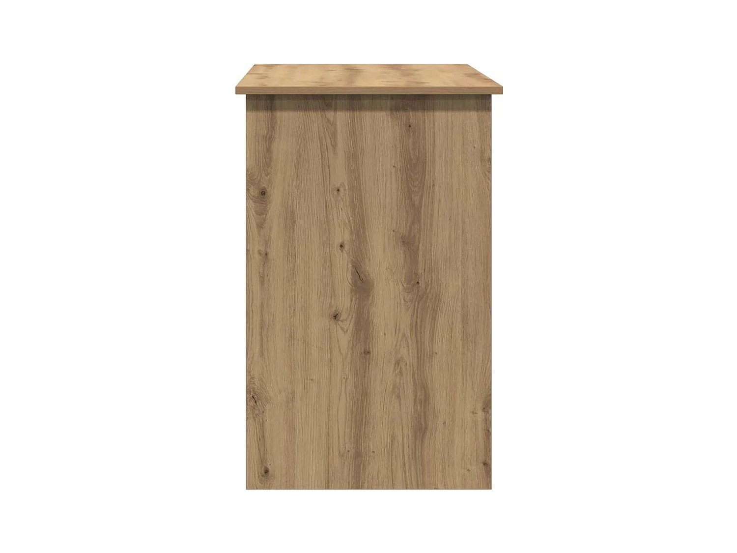 Bureau chêne artisanal 100x50x76 cm bois d'ingénierie