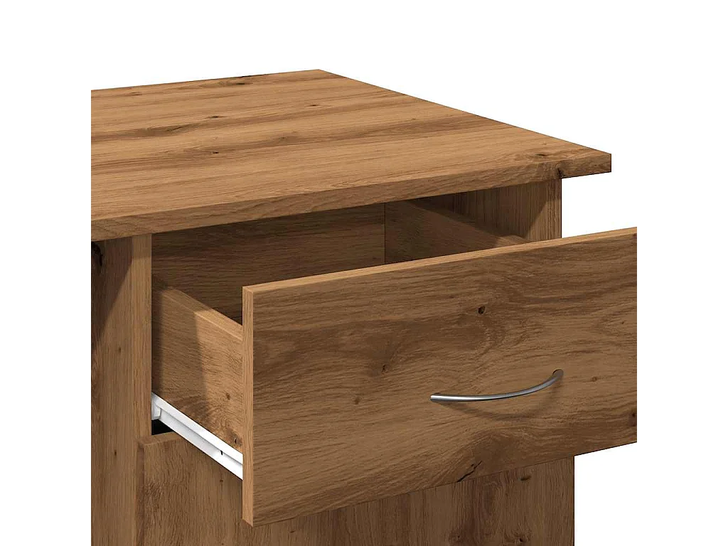 Bureau chêne artisanal 100x50x76 cm bois d'ingénierie