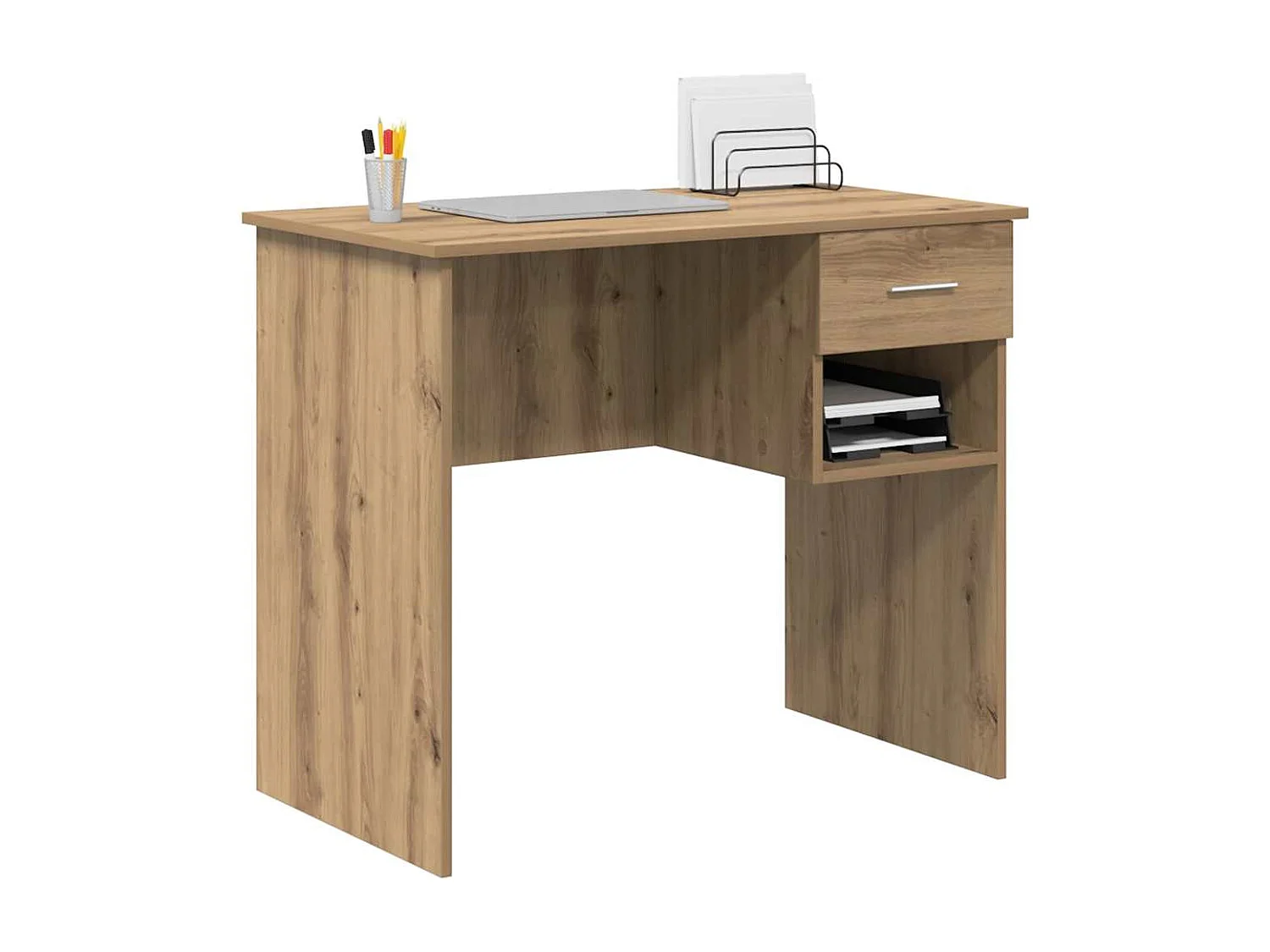 Bureau chêne artisanal 90 x 49.5 x 75 cm Bois d'ingénierie
