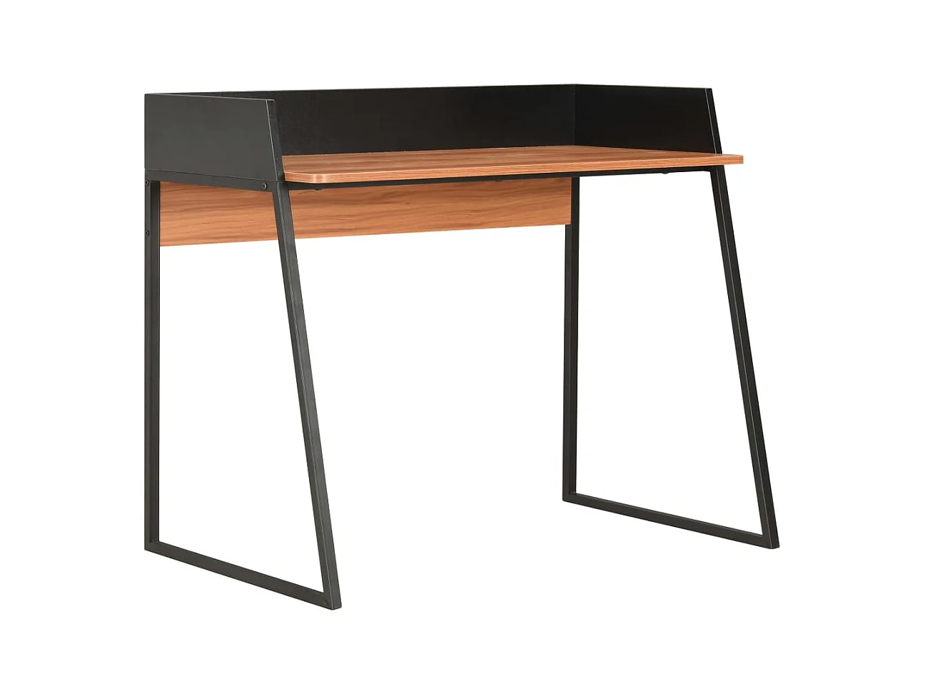 Zwart en bruin bureau 90x60x88 cm