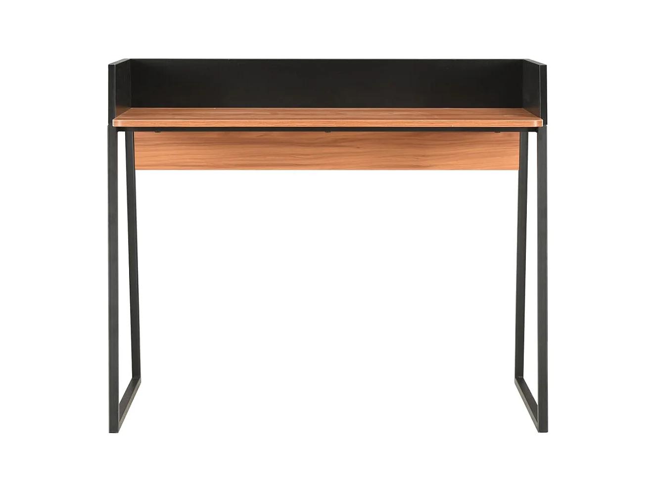 Zwart en bruin bureau 90x60x88 cm