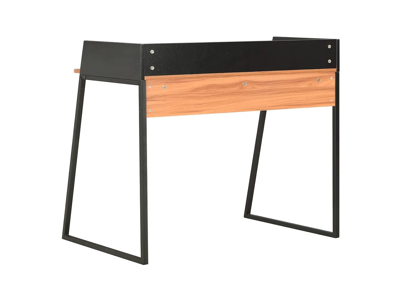 Zwart en bruin bureau 90x60x88 cm