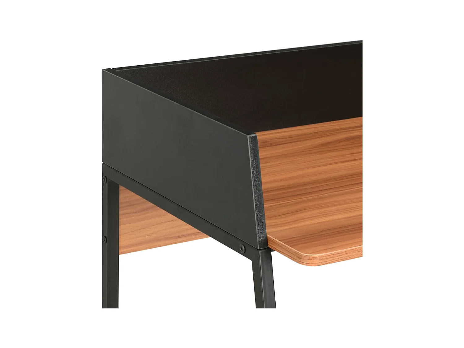 Zwart en bruin bureau 90x60x88 cm