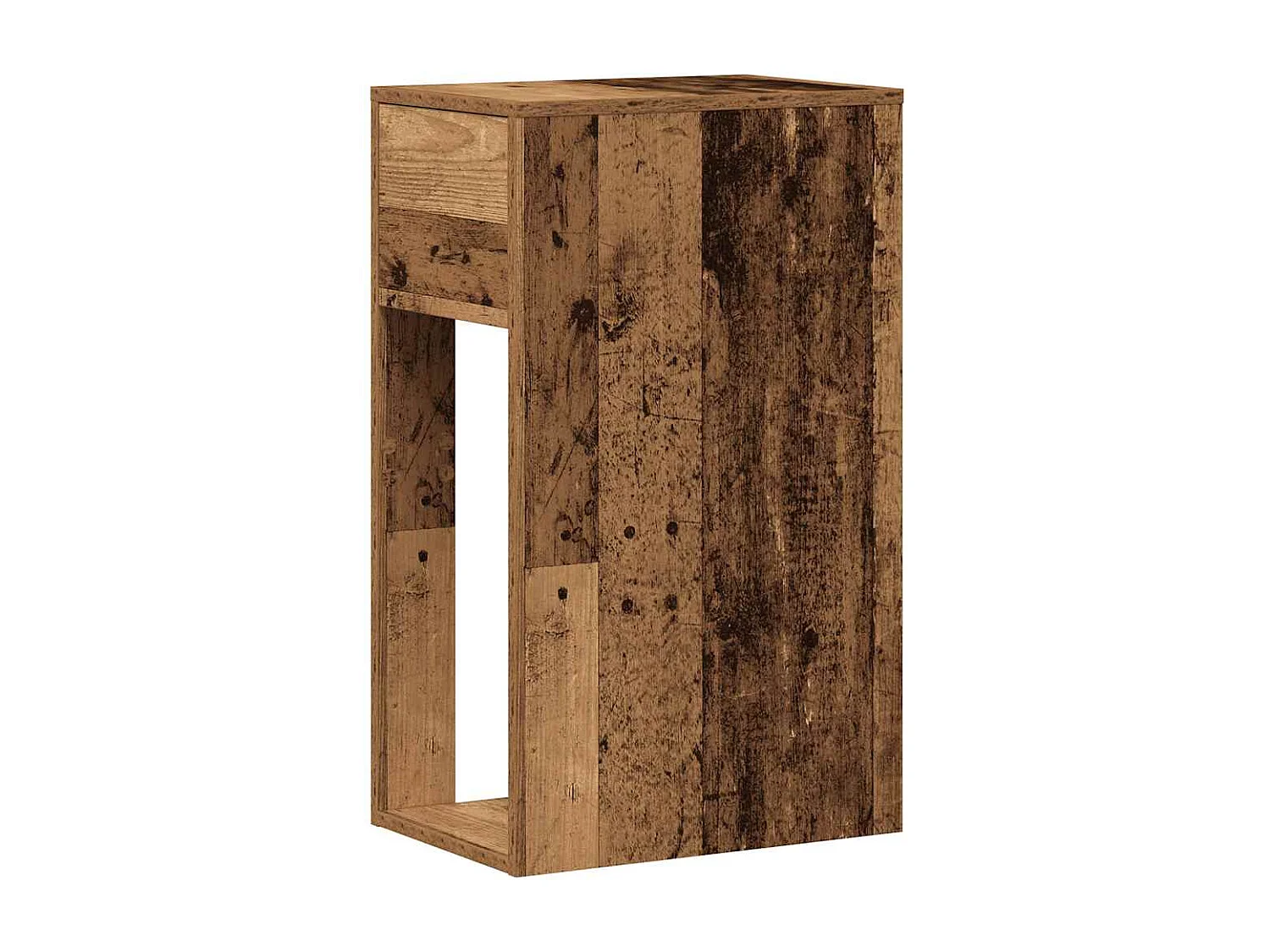 Torre de ordenador con cajón madera vieja 30x44x74 cm