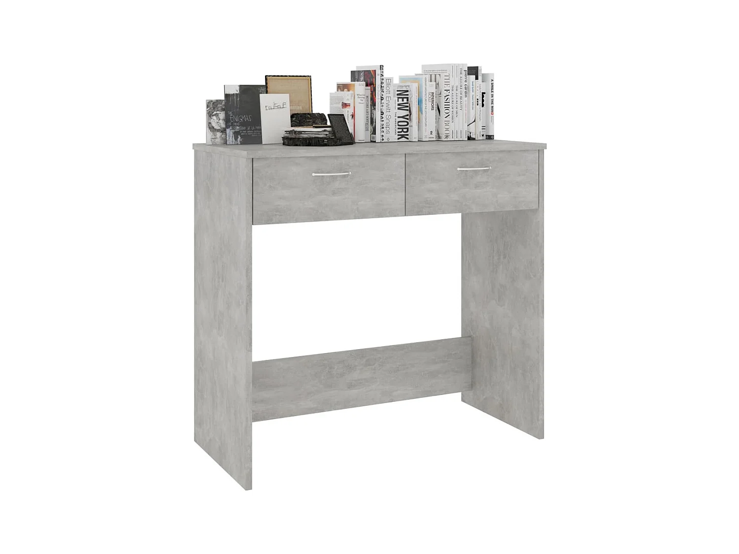 Escritorio de hormigón gris 80x40x75 cm Madera de ingeniería