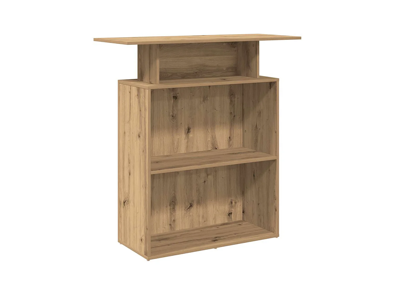 Bureau réception chêne artisanal 100x40x104 cm bois ingénierie