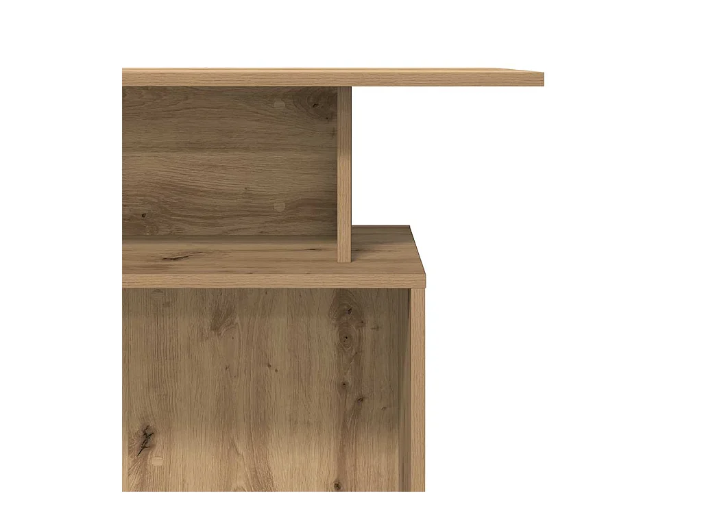 Bureau réception chêne artisanal 100x40x104 cm bois ingénierie