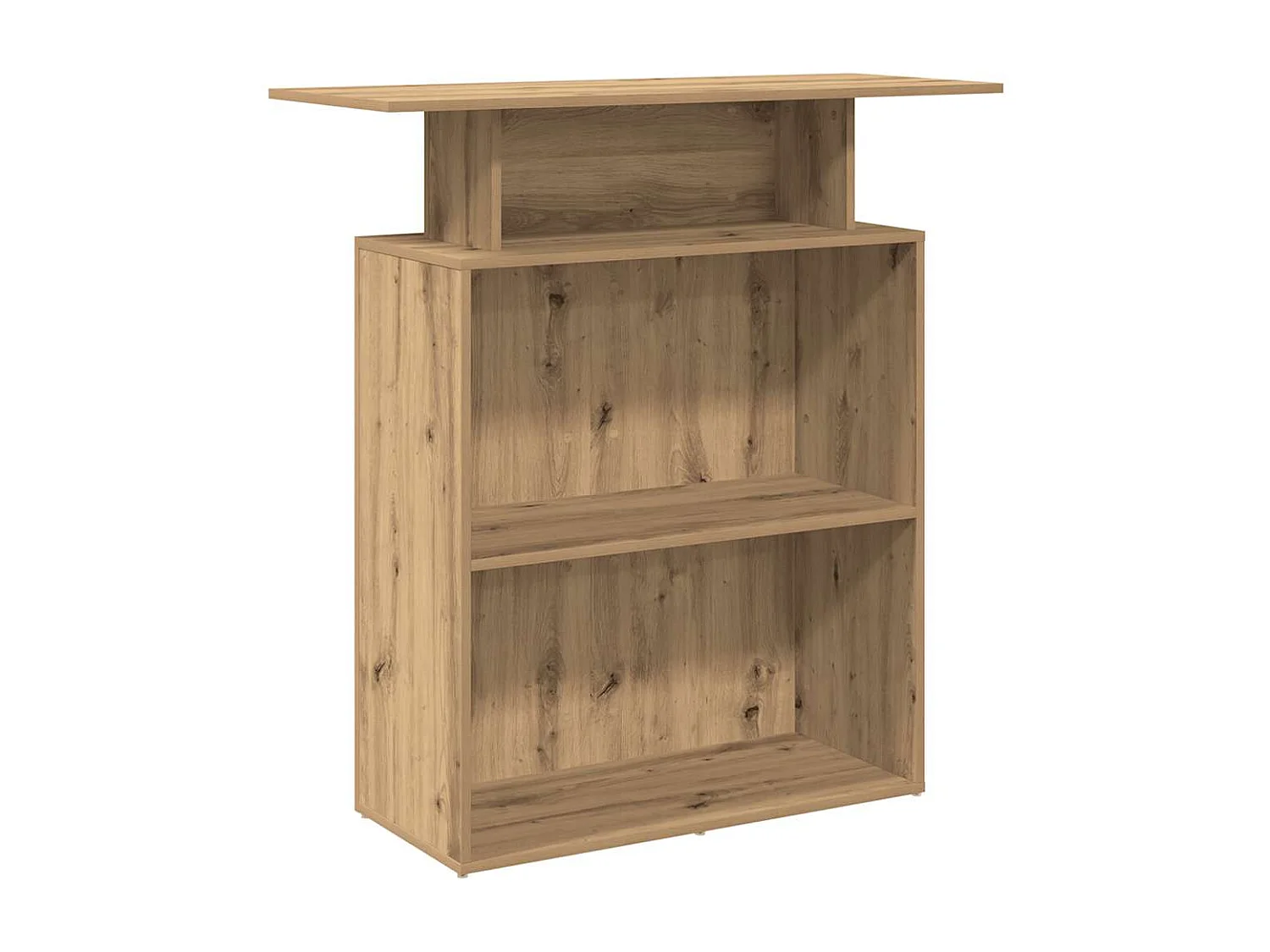 Bureau réception chêne artisanal 100x40x104 cm bois ingénierie