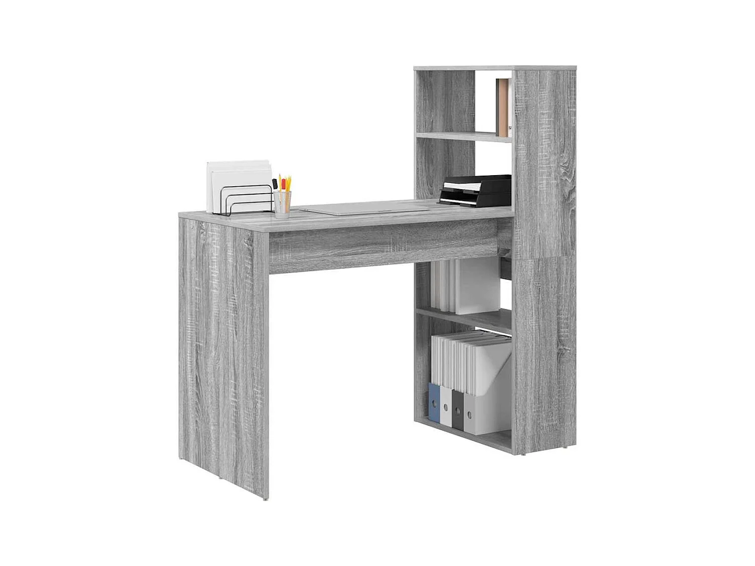 Bureau Sonoma gris 113 x 54 x 120 cm Bois d'ingénierie