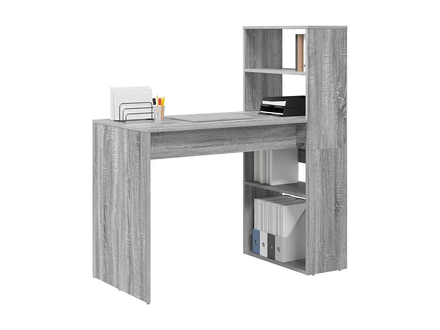 Bureau Sonoma gris 113 x 54 x 120 cm Bois d'ingénierie