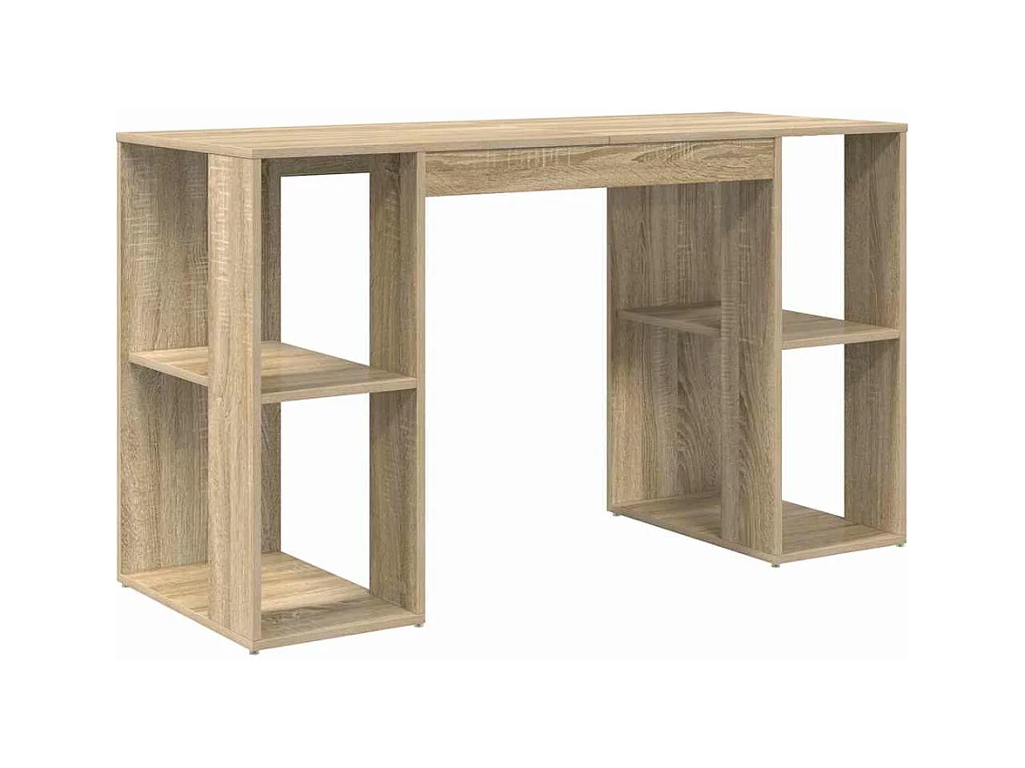 Bureau avec Rangement Chêne sonoma 130 x 50,5 x 75 cm