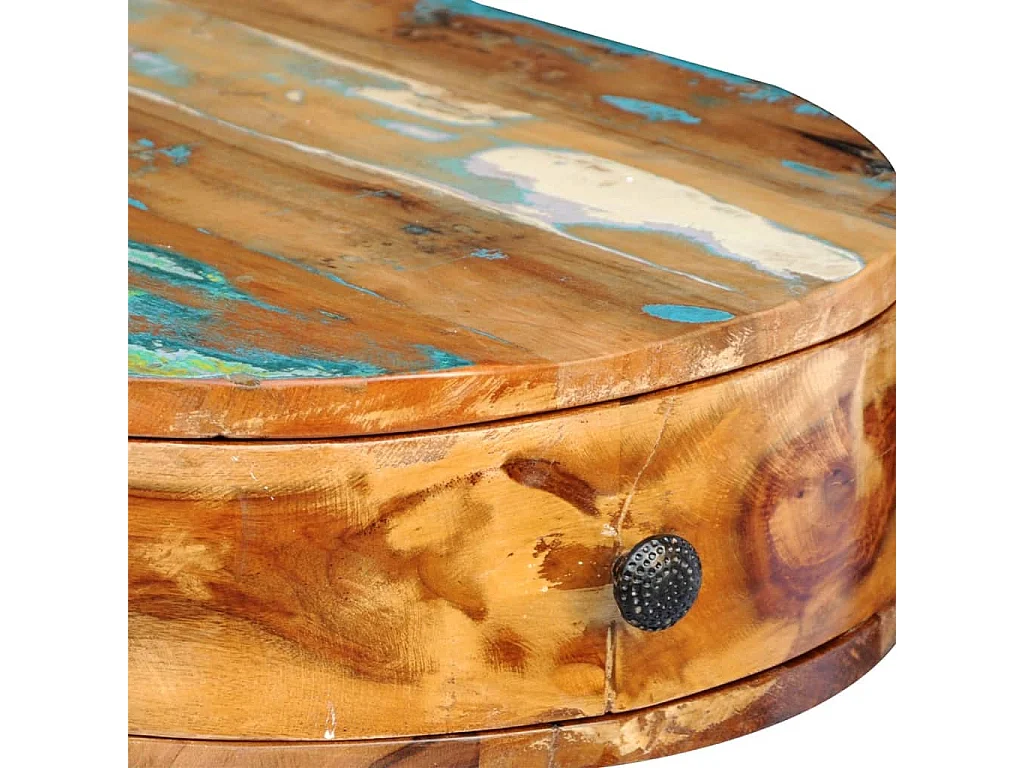 Bureau met ijzeren poten Massief gerecycled hout