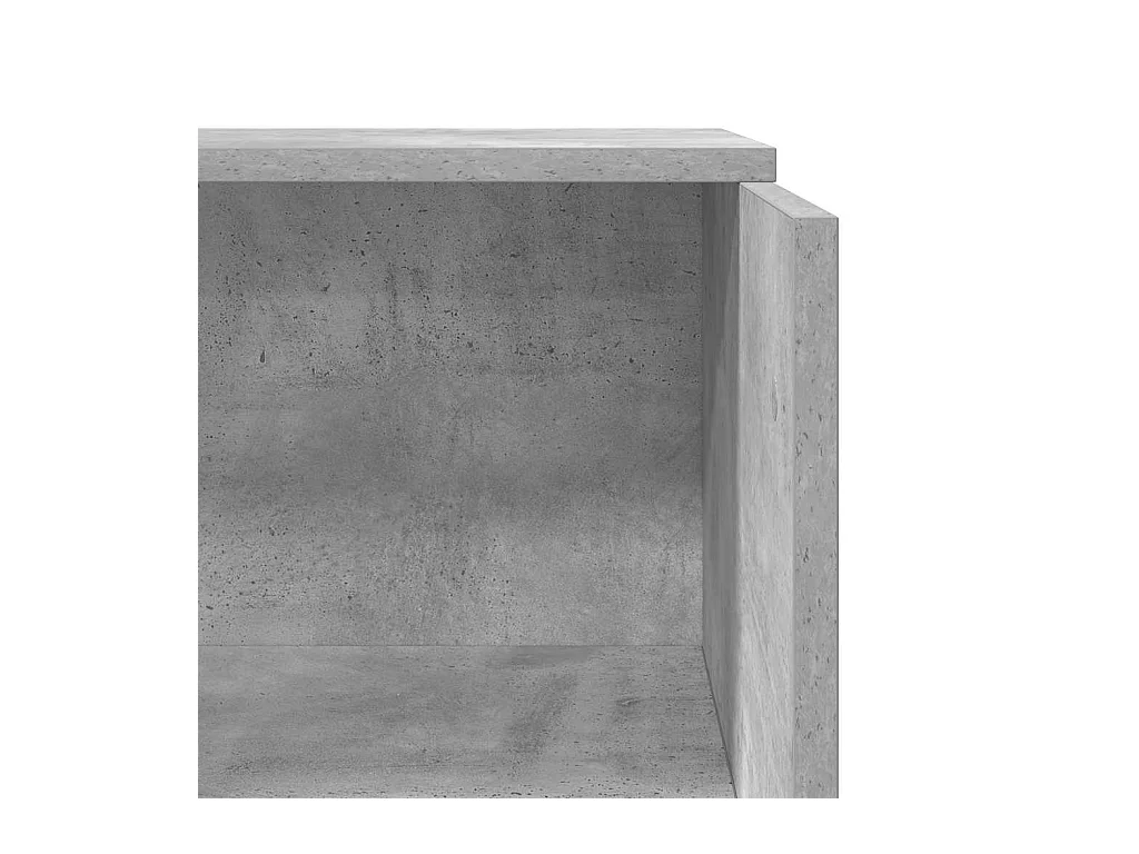 Bureau de réception gris béton 55x50x103,5 cm bois d'ingénierie