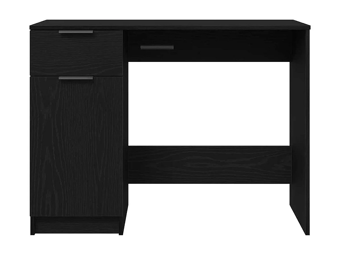 Bureau avec porte Chêne noir 100 x 50 x 75 cm Bois d'ingénierie